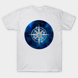 Endless Texture of Cosmic Universe with Ice Crystal Mechanical Stars T-Shirt